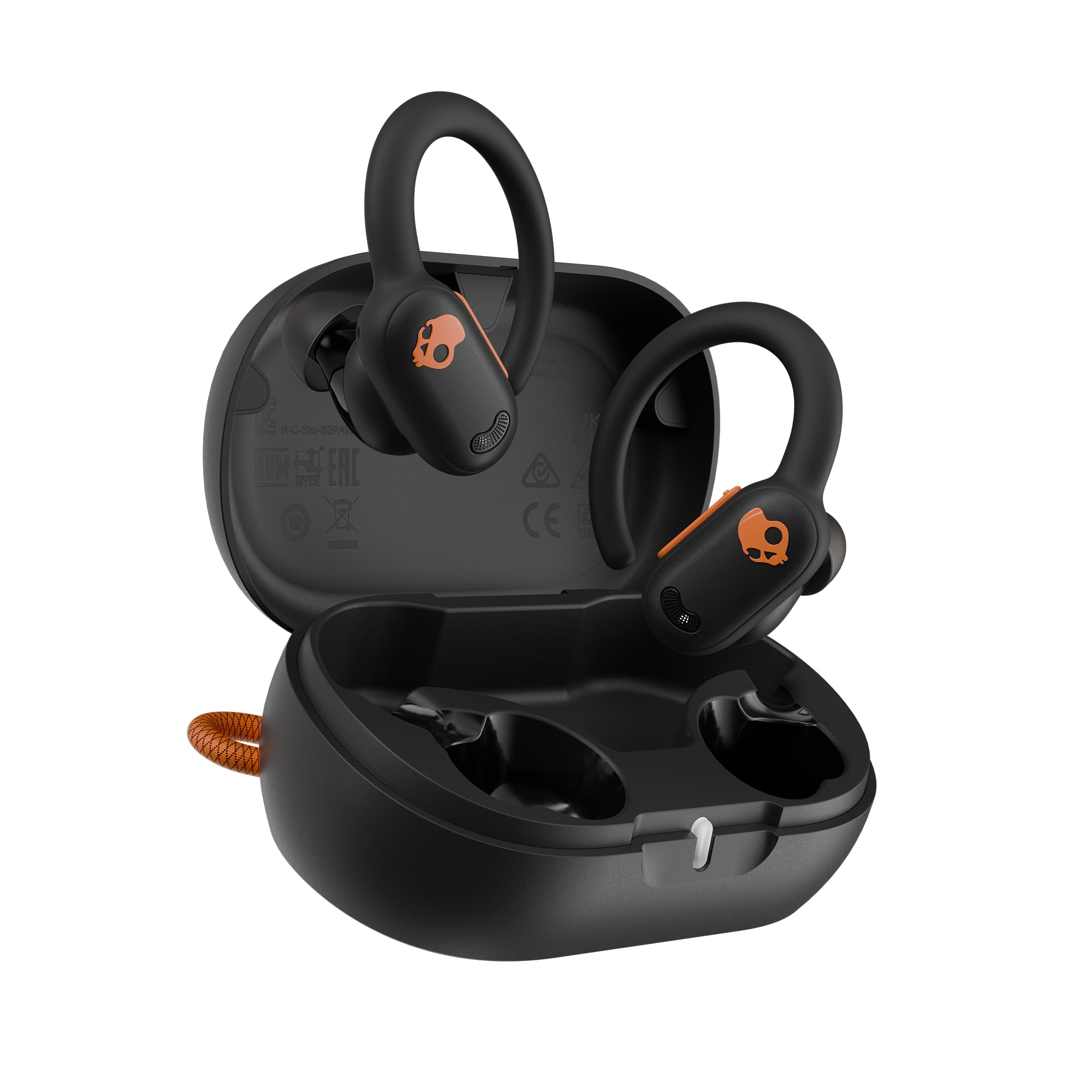 Skullcandy Push ANC Active Noise Cancelling Wireless Earbuds - Black/Orange
