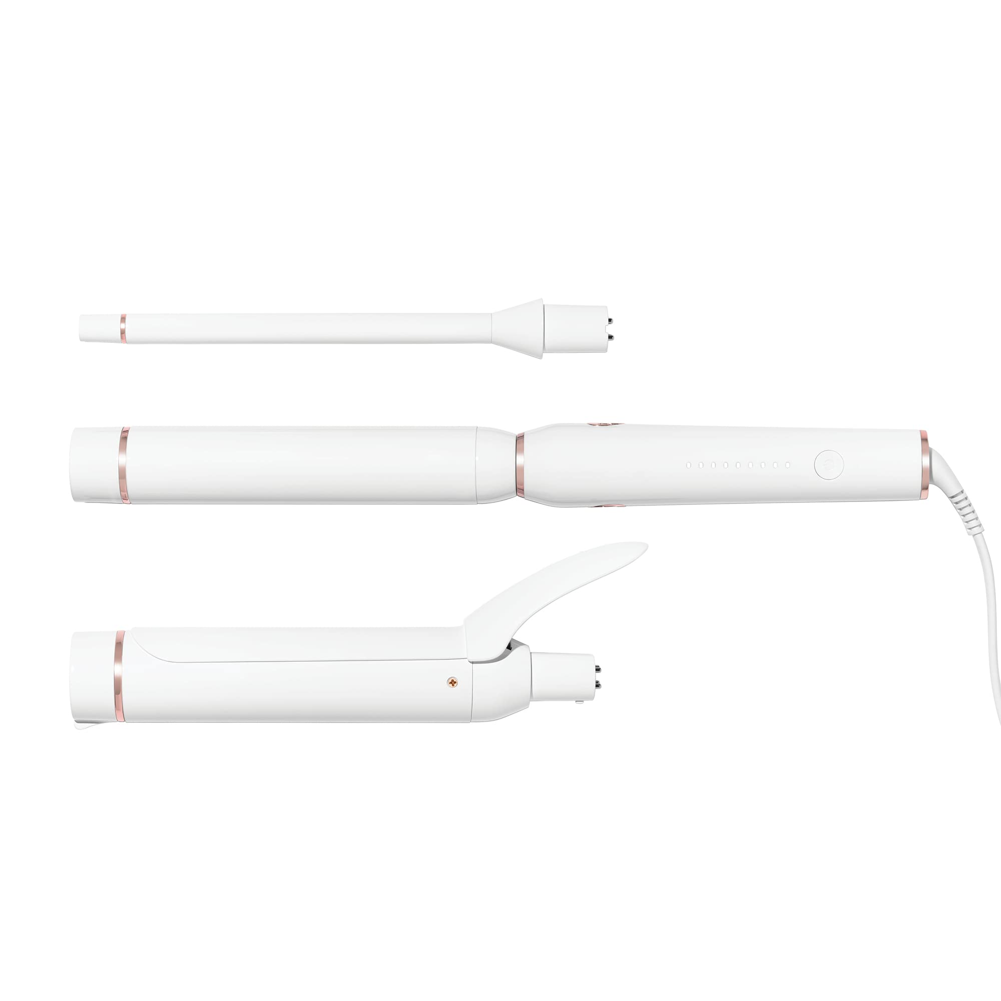 T3 Switch Kit Curl Trio Professional Ionic Interchangeable Curling Iron with 3 Ceramic Clip & Wand Long Barrels for Curling and Waving, 9 Adjustable Heat Settings & Ion Generator