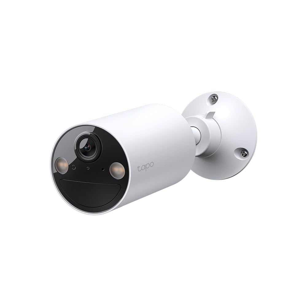 TP-Link Tapo C410, 2K 3MP, Colour Night Vision, Rechargeable, Powered by Solar Panel, IP65, Local/Cloud Storage, 110° Angled, Illuminated and Sound Alarm, Wireless Battery Security Camera
