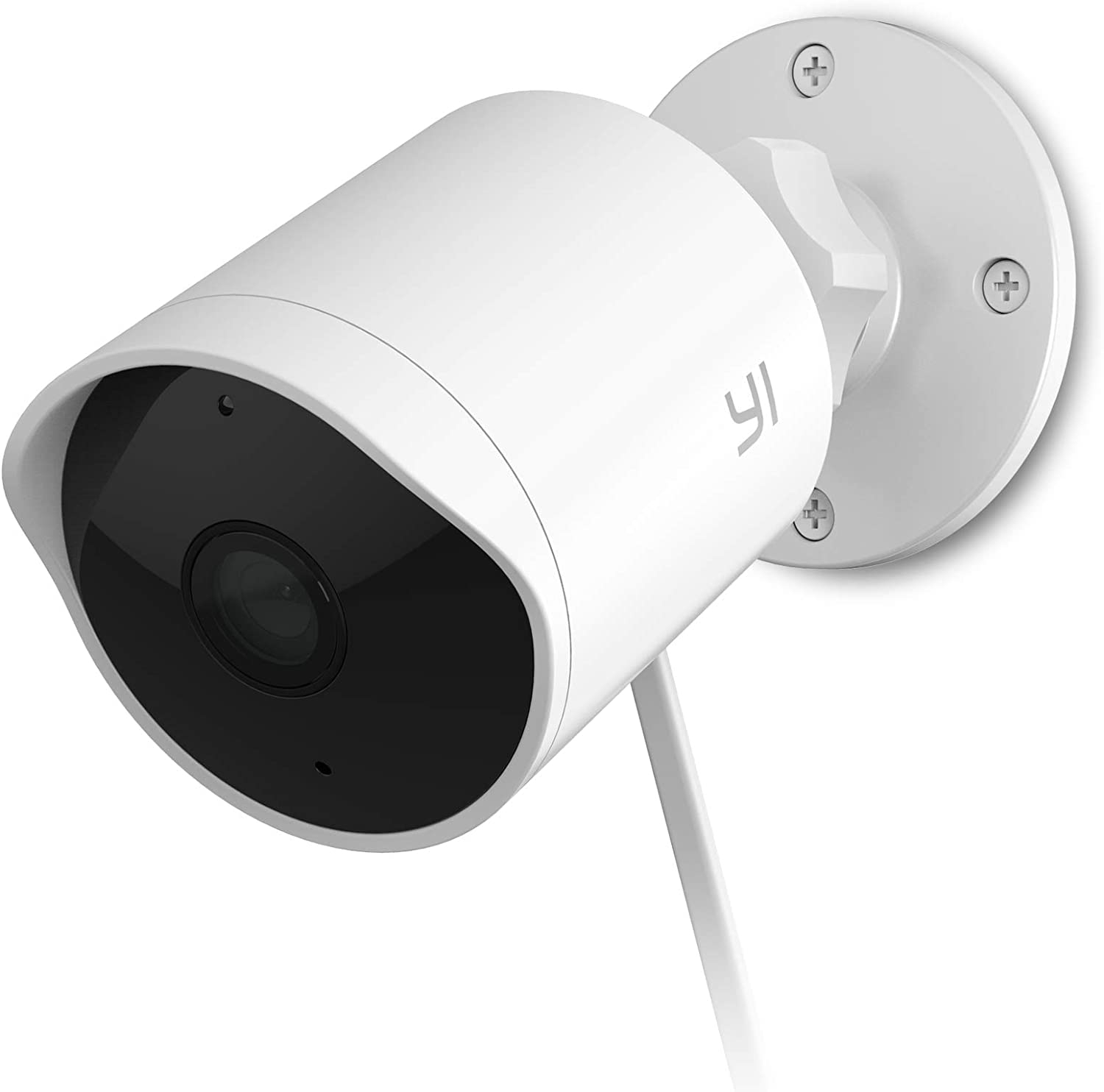 YI Outdoor Security Camera Waterproof, 1080p 2.4GHz Wifi Surveillance System with Activity Alert, Deterrent Alarm with Alexa