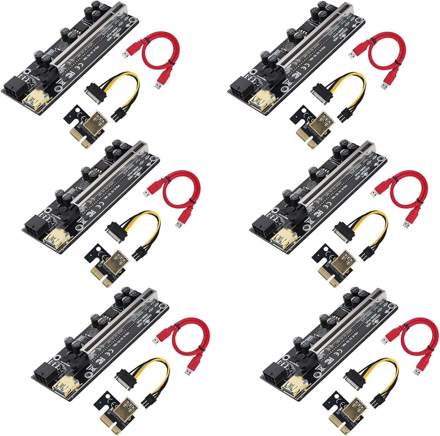 6-Pack PCIe Riser Card (1x to