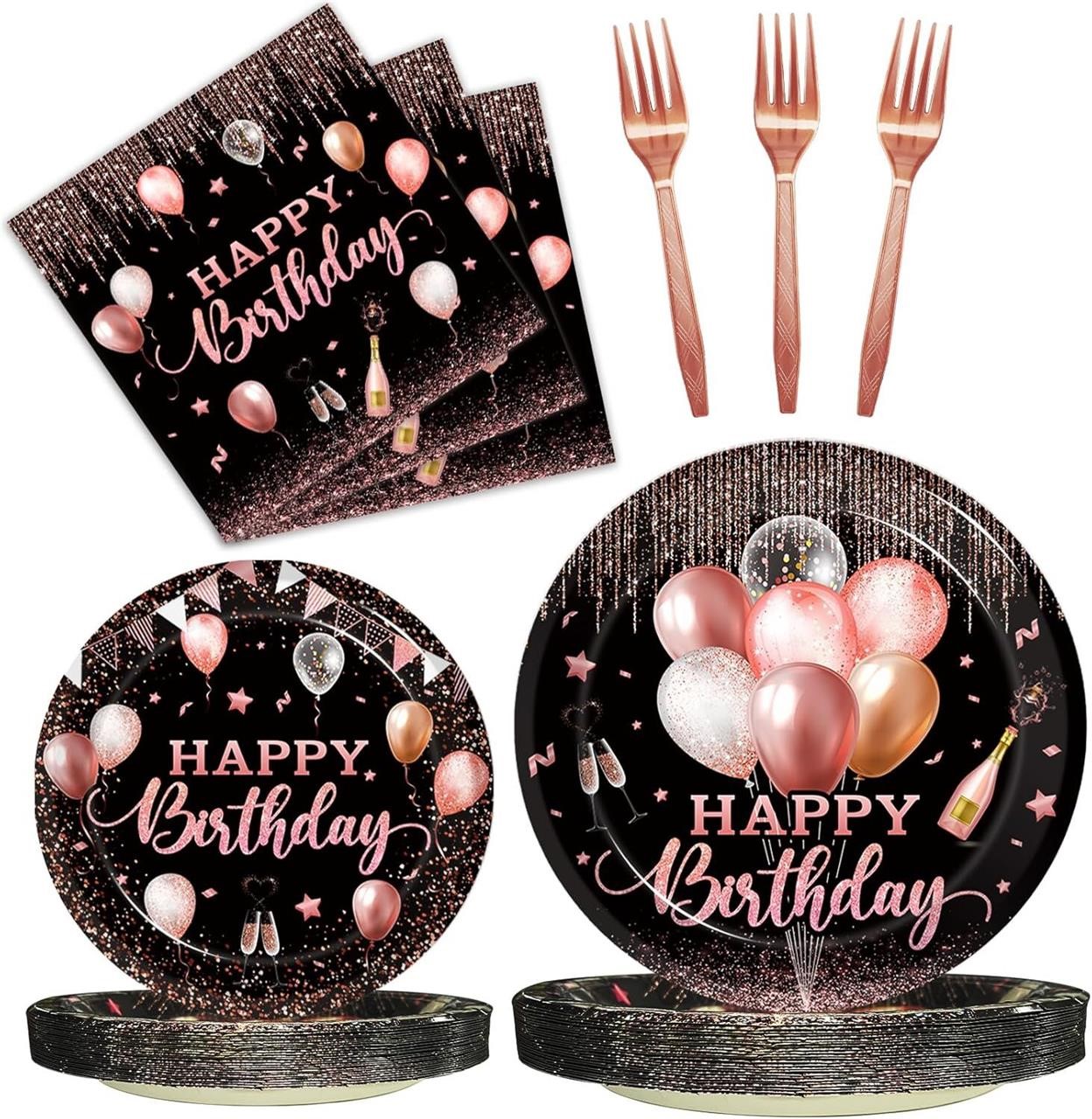 Kepeel 96 Pcs Rose Gold Birthd