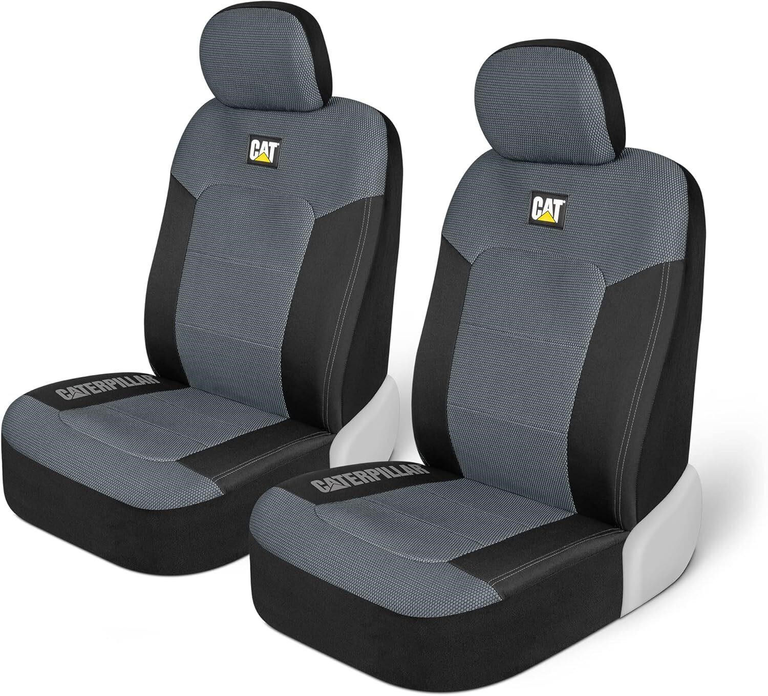 BDK Auto CASC-2284-GR: Cat 4Pc Mesh + Gabardine Seat Cover (Grey)