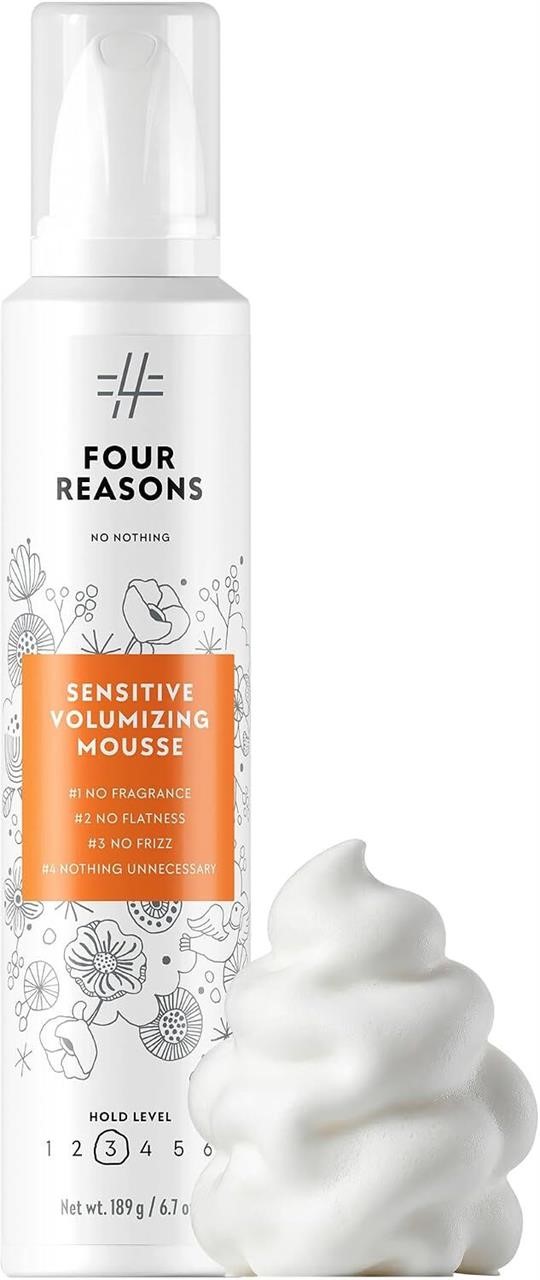 No Nothing Strong Mousse - Fine Hair Volumizing Fragrance-Free Mousse for Curly Hair, Styling Foam for Sensitive Scalp, Strong Hold & Lightweight Volume - Hypoallergenic & Alcohol Free, 189g