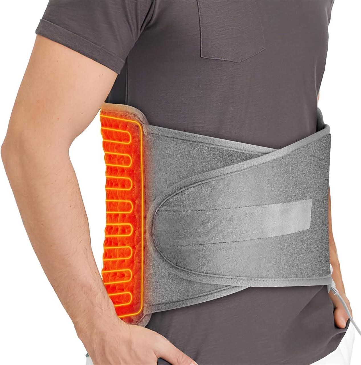 Waist Heating Pads, Heating Pad for Back, 12'' x 50'' Heating Pad Wrap, Lumbar Warmer Pad for Waist Belly Leg, 9 Temperature Settings, 4 Gears Timing, Overheating Protection