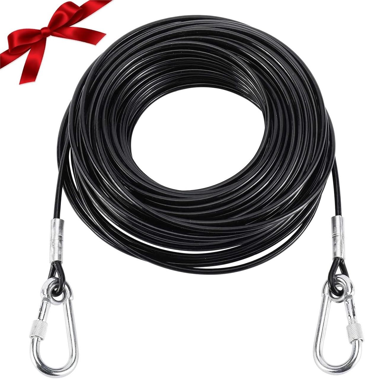 Artilife Heavy Duty 100FT Dog Runner Tie Out Cable Dogs Leash Run Trolley Training Lead for Dogs Up to 300 Pound