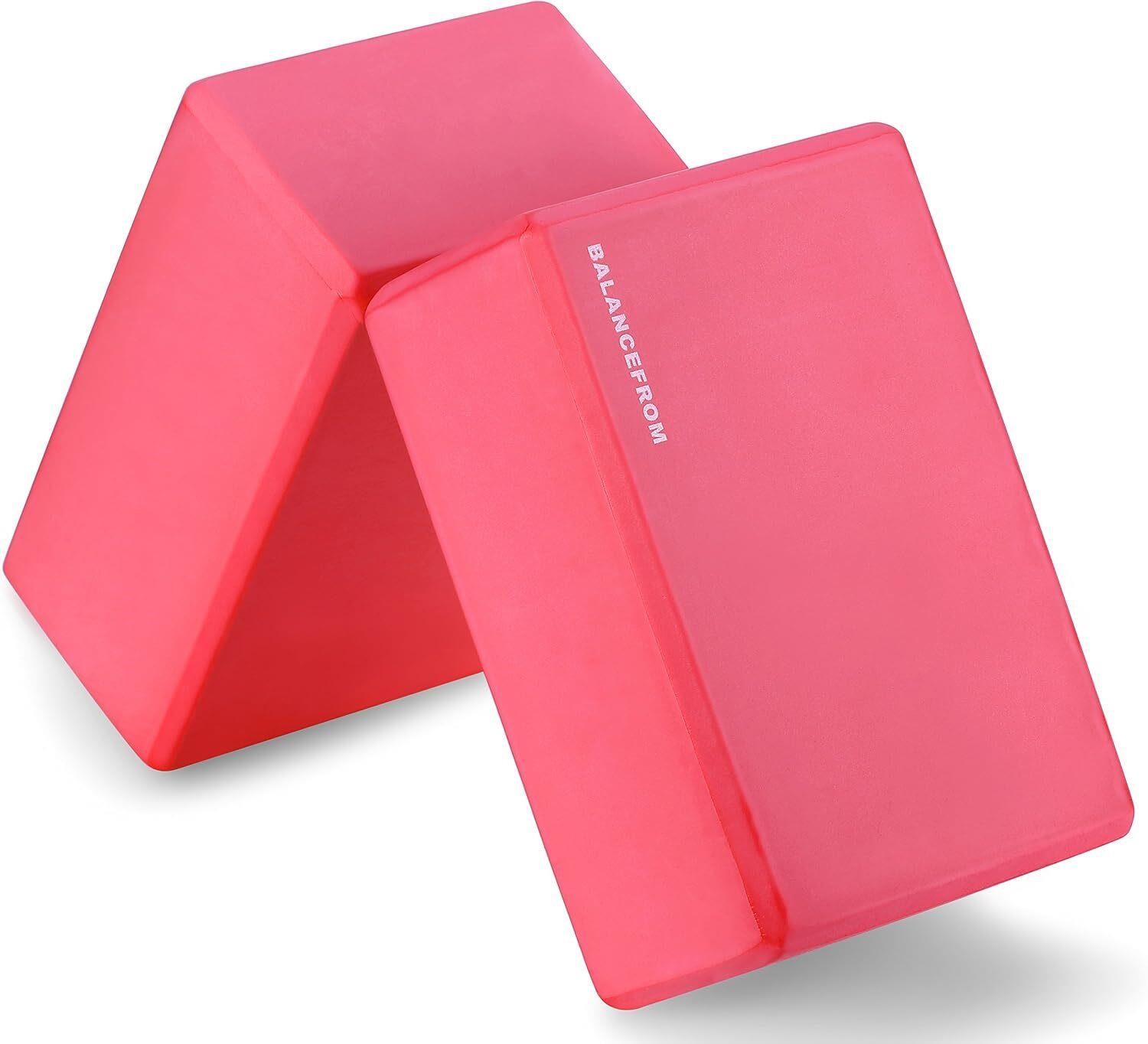 BalanceFrom Set of 2 High Density Yoga Blocks, 9\x6\x4\ Each, Pair, Multiple Colors