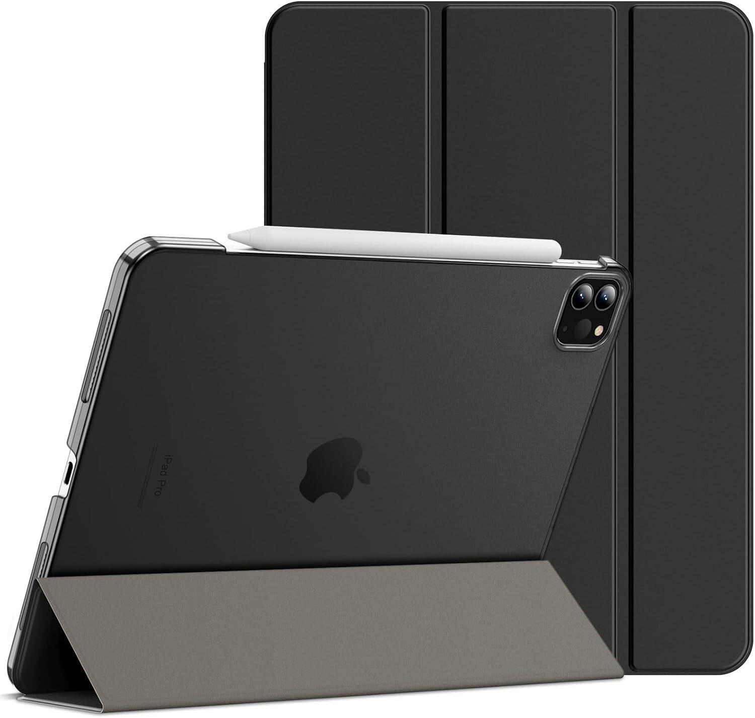 JETech Case for iPad Pro 11 Inch, 2022/2021/2020 Model, Slim Stand Hard Back Shell Smart Cover with Auto Wake/Sleep (Black) | Not for Newest 2024 Model
