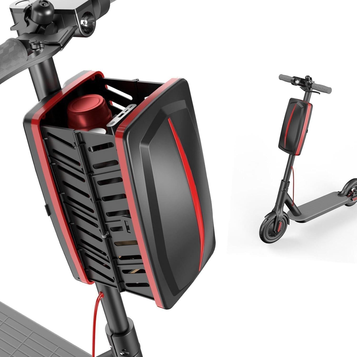 Scooter Bag, Electric Scooter Basket Foldable Waterproof Universal, Bike Bicycel Front Hanging Accessories Kit for Adults, Boys, Grils (7L)