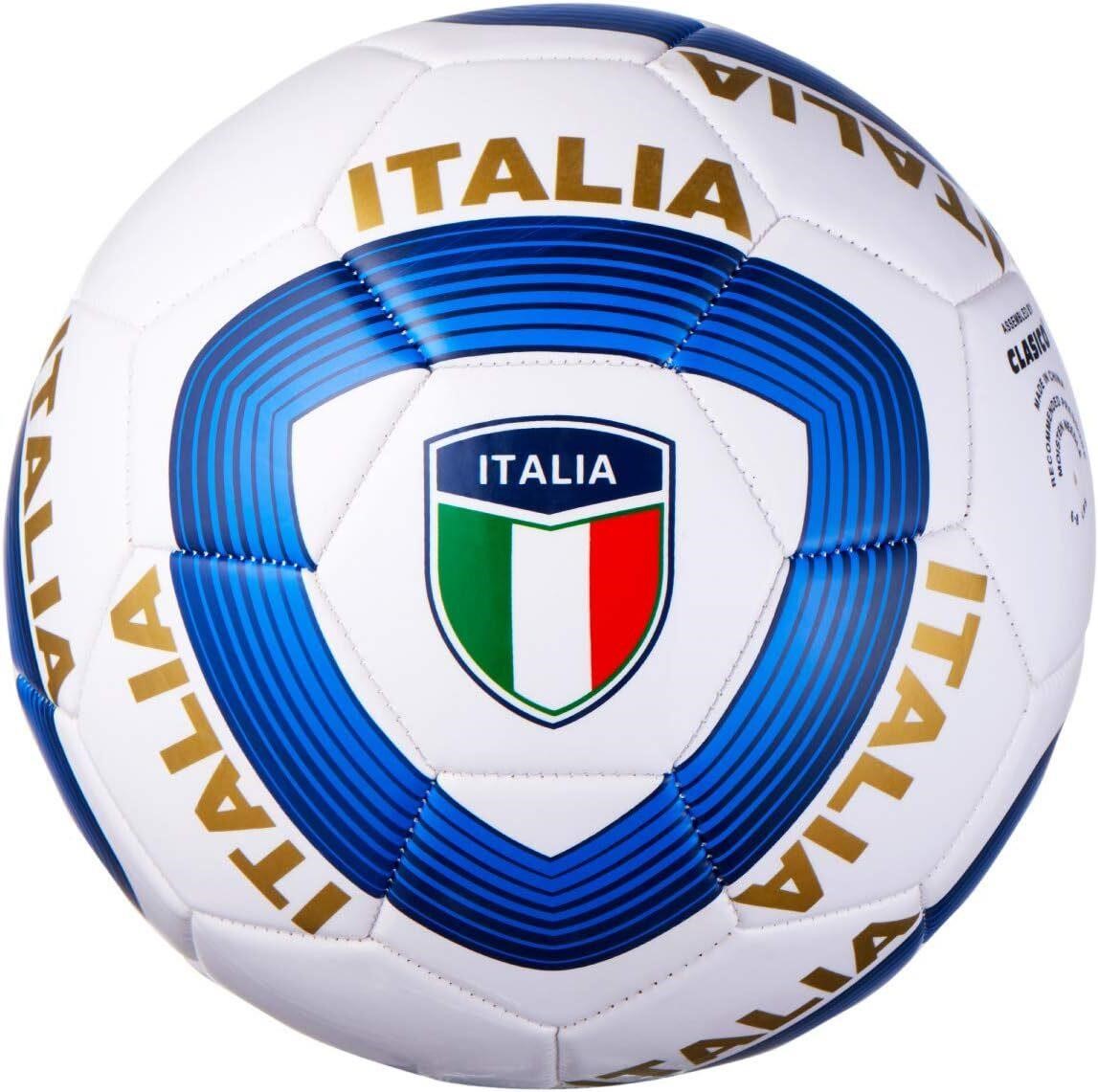 Clasico Training & Recreation Soccer Ball Free Carrying Net Bag &Needle Official Size 5 for Ages 12+ Pump and needle included world cup champion national italy ball
