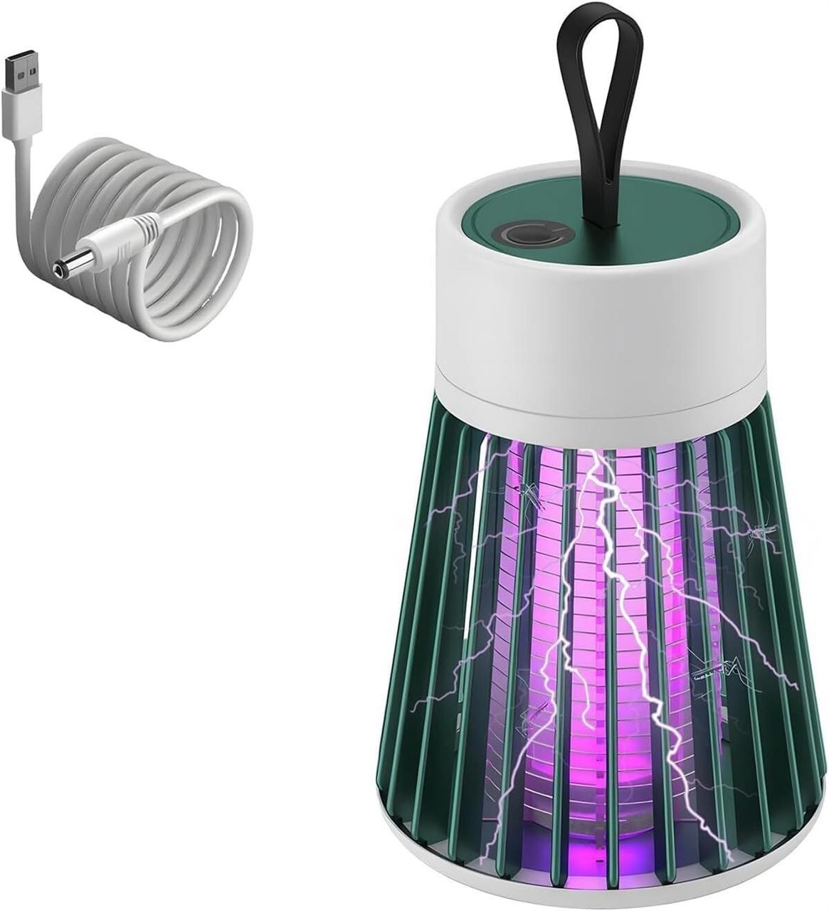 Mozz Guard - 2025 Mozz Guard Mosquito Zapper, 2 in 1portable Cordless Outdoor Waterproof Camping Lamp, USB Rechargeable Waterproof Fly Bug Zapper Indoor Outdoor for Home (Green(2000 MAH))