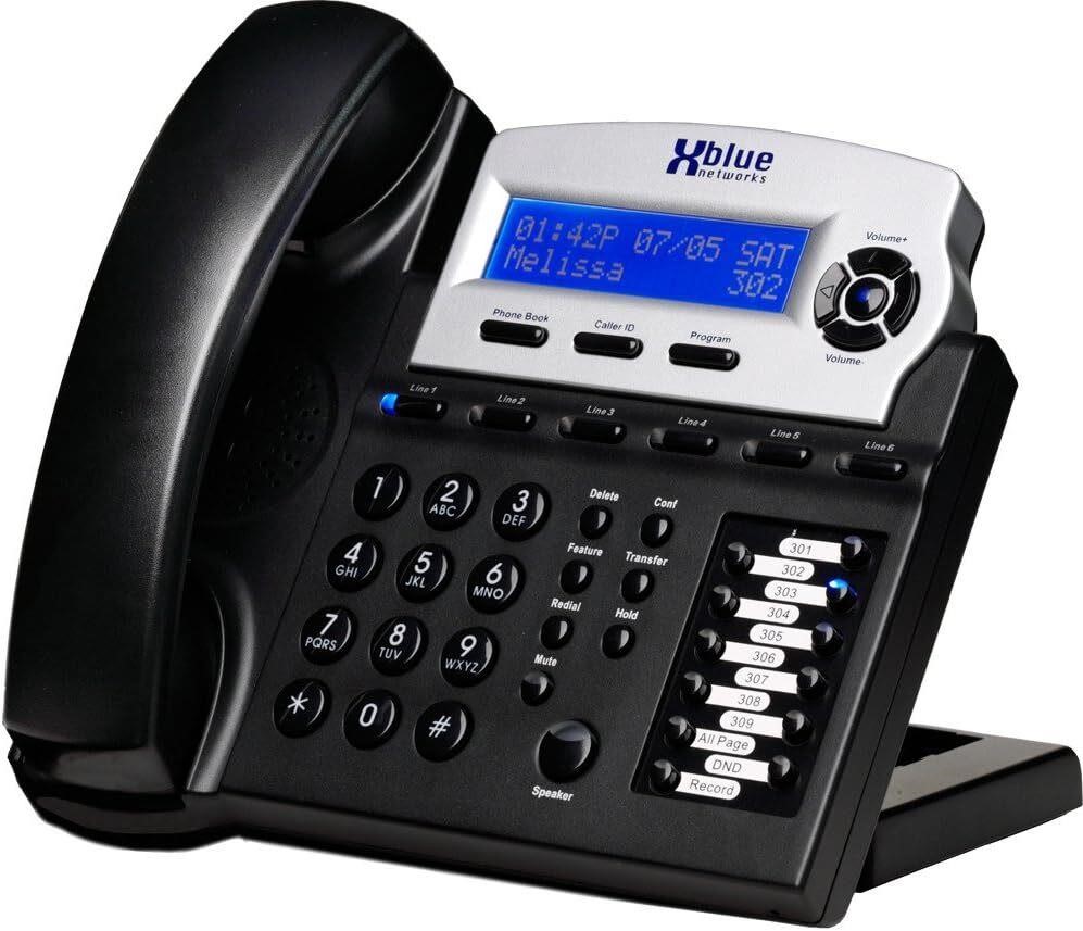 Xblue X16 Small Office Phone System 6 Line Digital Speakerphone (XB1670-00, Charcoal)