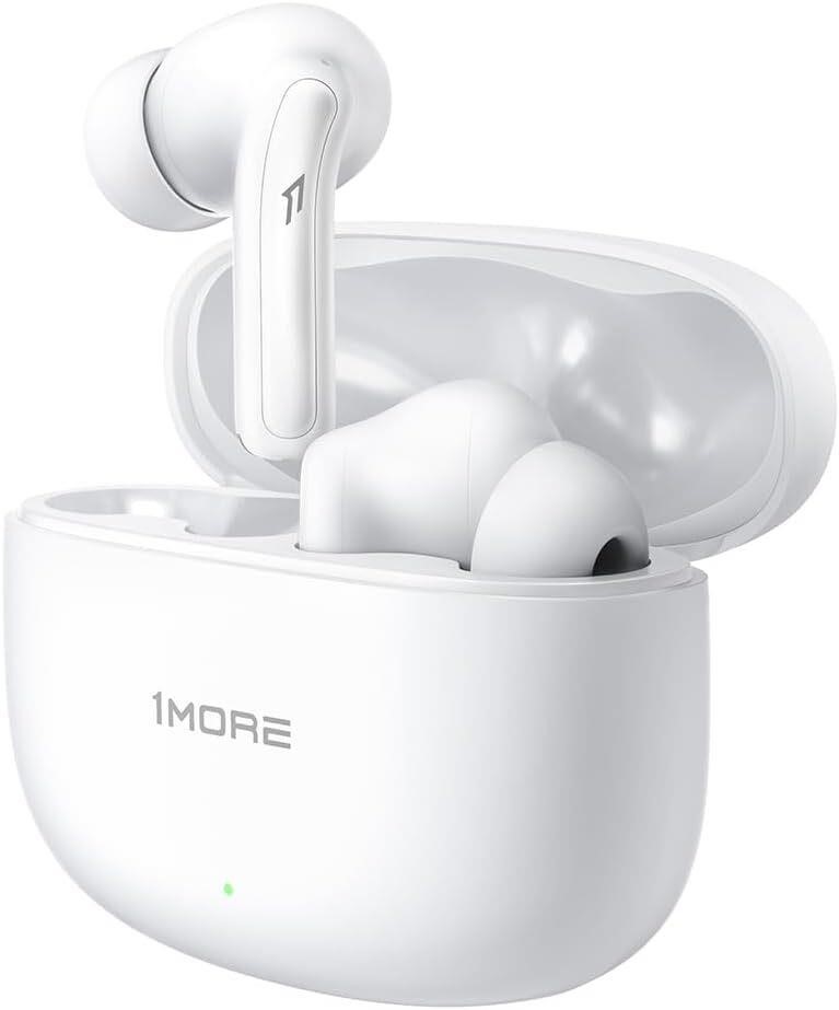 1MORE Q21 Wireless Bluetooth Earbuds - Active Noise Cancelling Hi-Res LDAC Headphones, Titanium Drivers 4-Mic Calls App 6 EQ Presets in Ear Headphones Earphones Bluetooth 5.4, IPX5 White