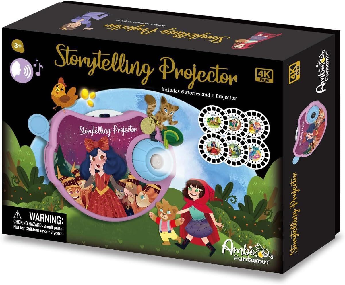 Storytelling Projector (Fairytales) with 6 Stories, Storytime, Story Books, Kids Projector Story Book
