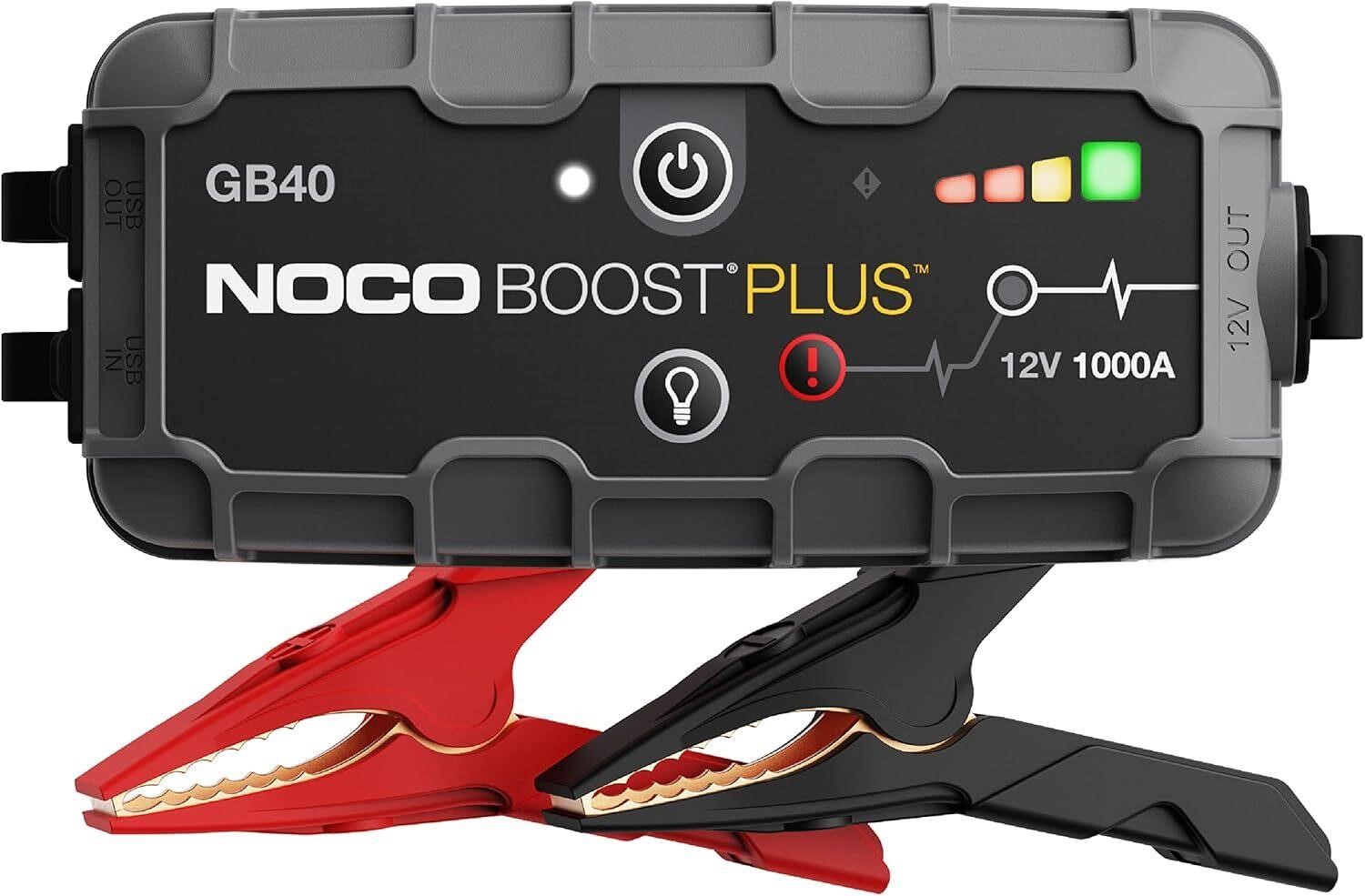 NOCO Boost GB40 1000A UltraSafe Jump Starter, 12V Lithium Battery Booster | Spark-Proof & Reverse Polarity Protection, For Car, Truck, Motorcycle, SUV, Boat, ATV, RV, up to 6.0L Gas & 3.0L Diesel