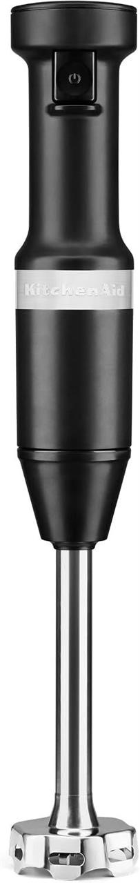 KitchenAid Variable Speed Corded Hand Blender, KHBV53BM | Removable 8\ Blending Arm, Blending Jar with Lid, BPA-Free Material, Blends Smoothies, Shakes, Soups
