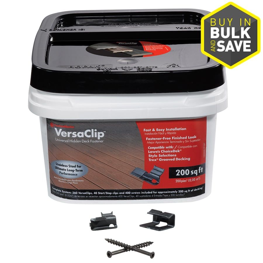 FastenMaster VersaClip Combination kit Black Hidden Deck Fastener 360 -Pack )