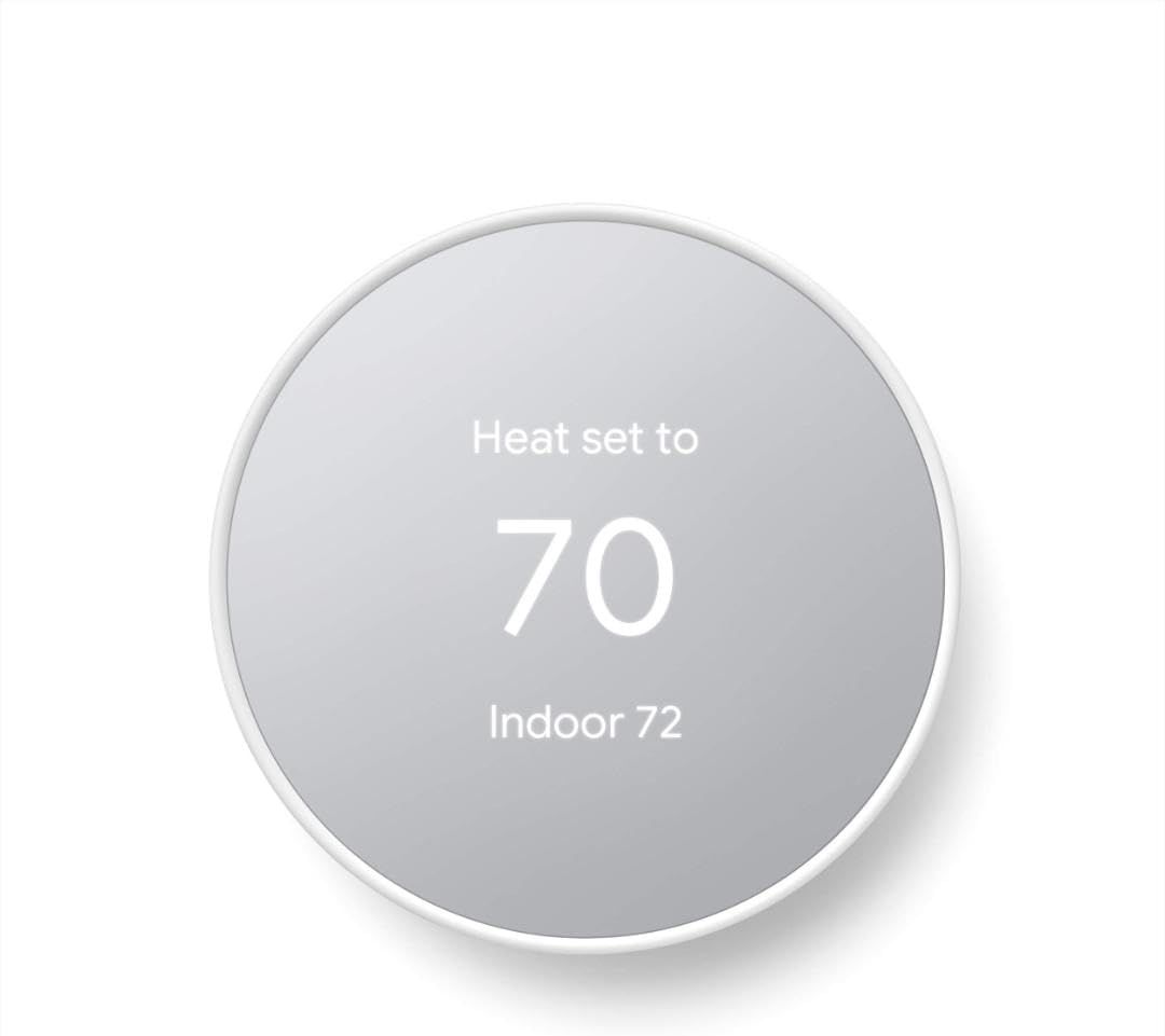 Google Nest Thermostat - Smart Thermostat for Home - Programmable WiFi Thermostat - Snow