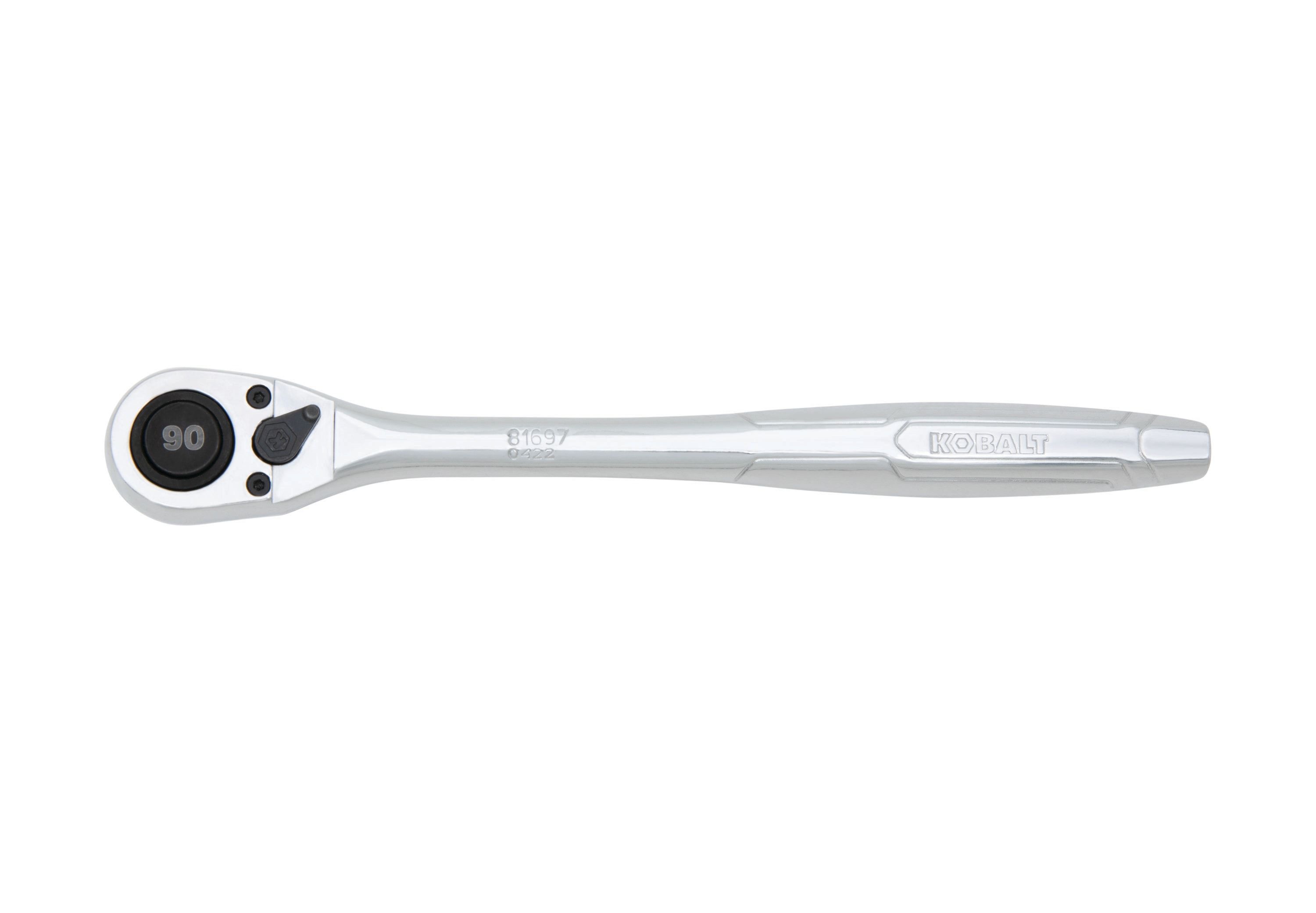 Kobalt 90 -Tooth 3/8-in Drive Full polish Handle Ratchet