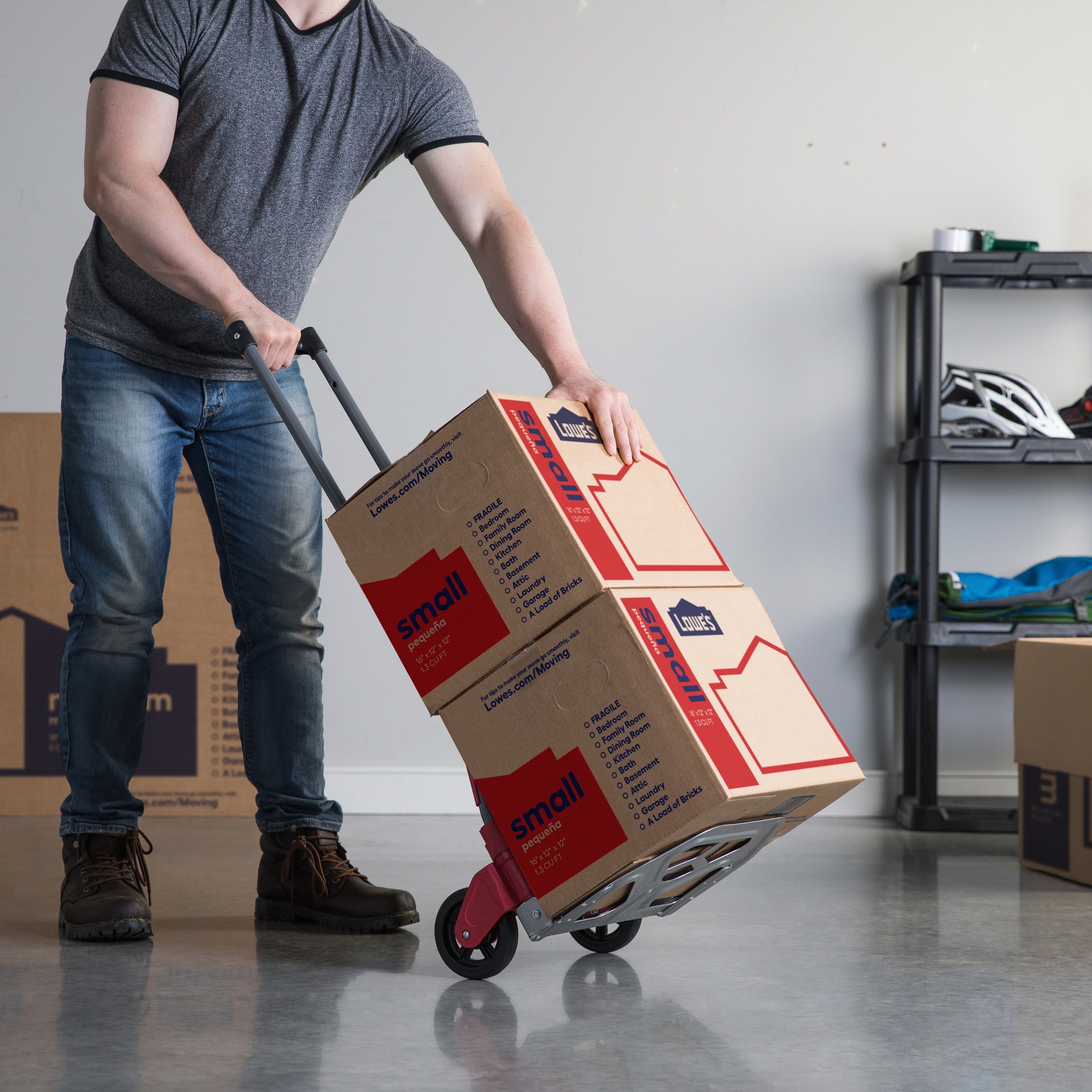 Milwaukee 150-lb Capacity 2 -Wheel Red Steel Folding hand truck