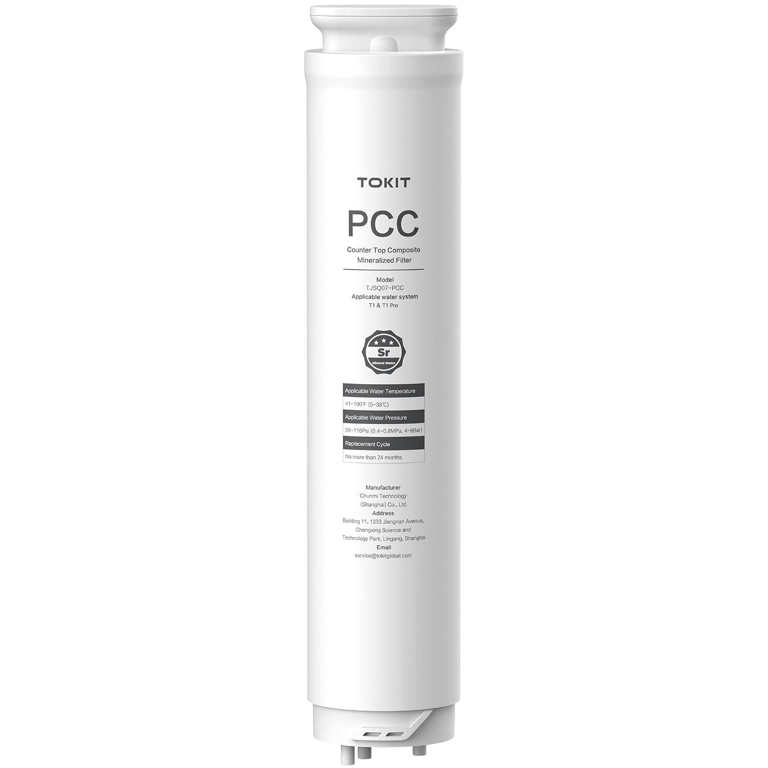 TOKIT PCC Replacement Filter for T1&T1Pro, NSF/ANSI 58 Certified, Reduce TDS, Replacement for T1&T1Pro Reverse Osmosis System Water Filter, 12-Month Lifetime