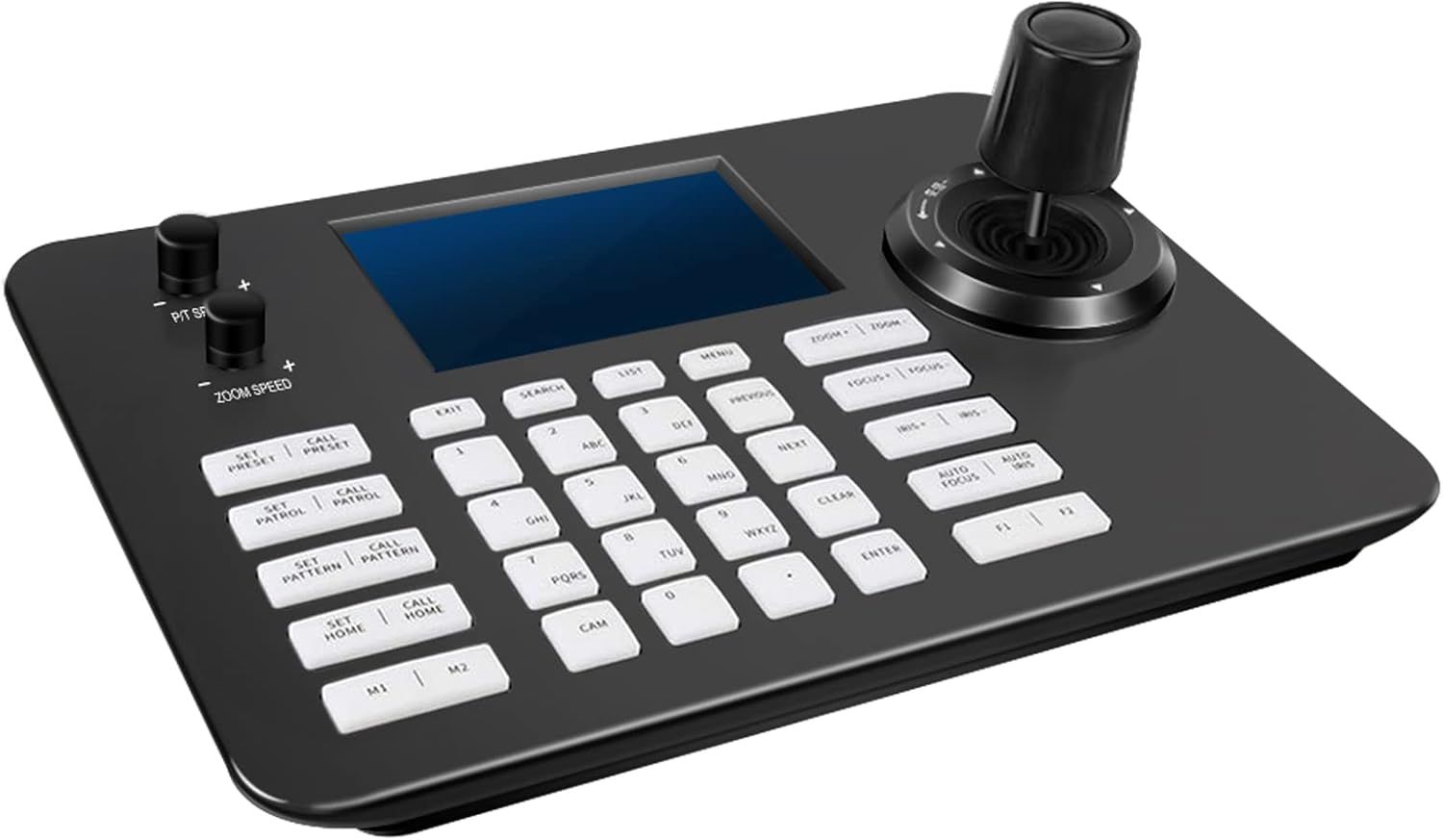 ADKIDO PTZ Controller,Camera Controller POE Network 4D Joystick Decoding Keyboard with 5 Inch LCD Screen Compatible with Dome IP Camera