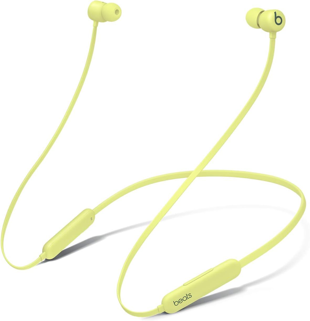 Beats Flex Wireless Earbuds Apple W1 Headphone Chip, Magnetic Earphones, Class 1 Bluetooth, 12 Hours of Listening Time, Built-in Microphone - Yellow