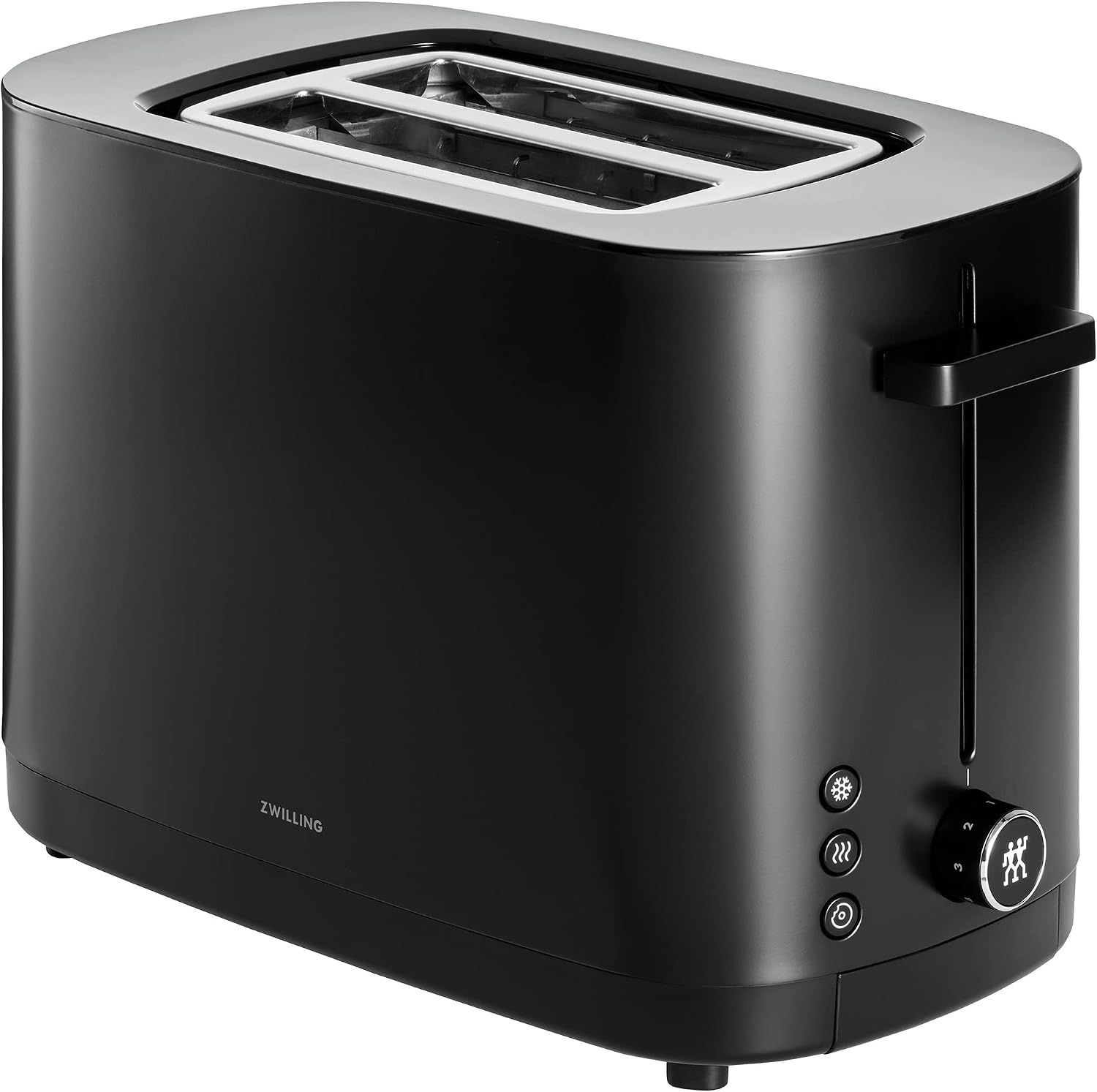 ZWILLING Enfinigy Toaster 2 Slice with Extra Wide 1.5\\ Slots for Bagels, 7 Toast Settings, Even Toasting, Reheat, Cancel, Defrost, Black, 53101-701