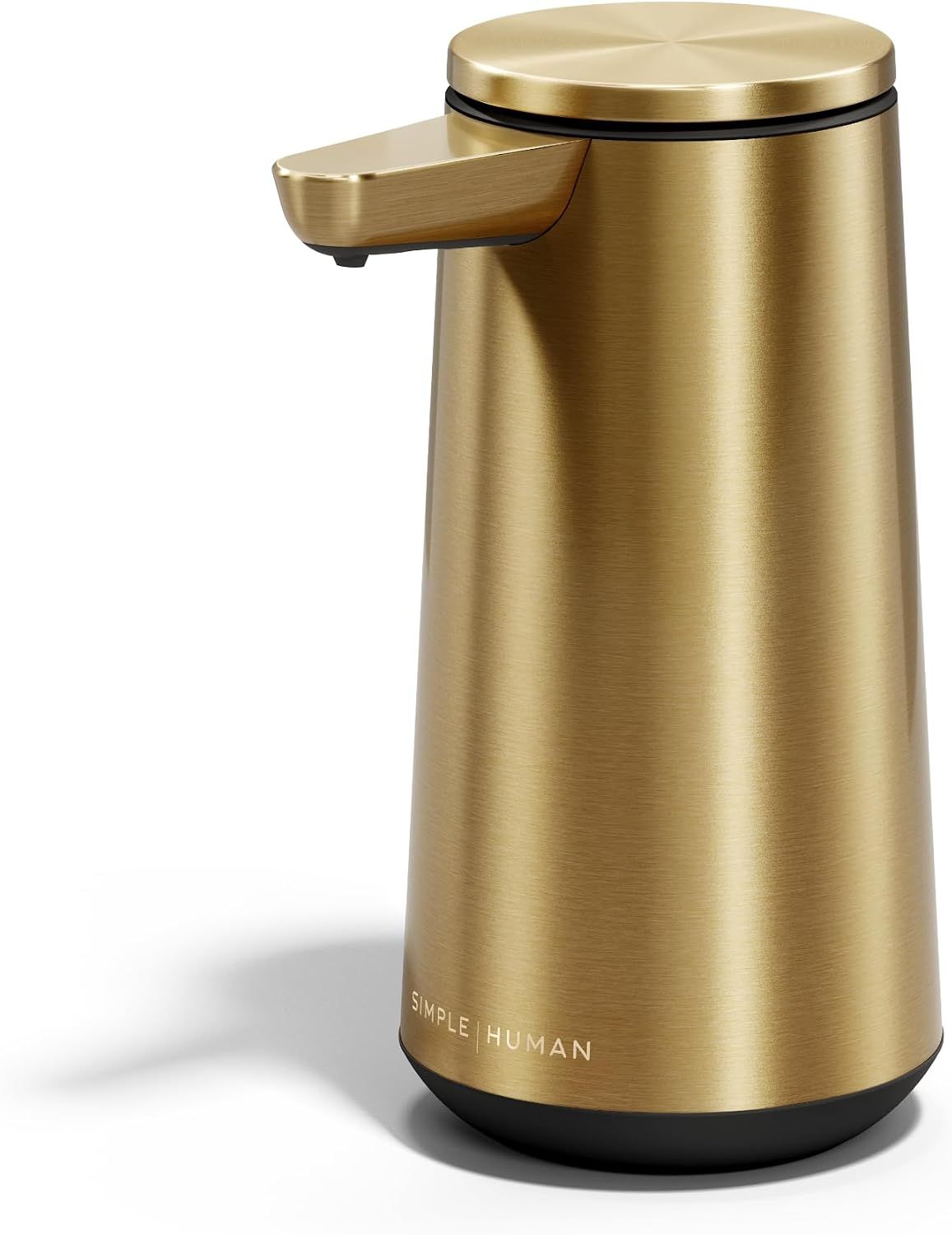 simplehuman Sensor Pump Foam Stainless Steel, Automatic Soap Dispenser for Kitchen and Bathroom, Touch-Free, Variable Dispense for Volume Control, Brass
