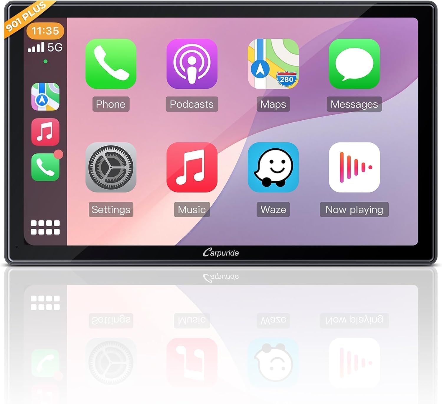 CARPURIDE 9\\ W901 Plus, Wireless CarPlay & Android Auto & Android 12.0 | Online & Offline GPS Navigation Car Play Screen for Car, G00GLE Play, Netflix, Mirror Link, Bluetooth Audio