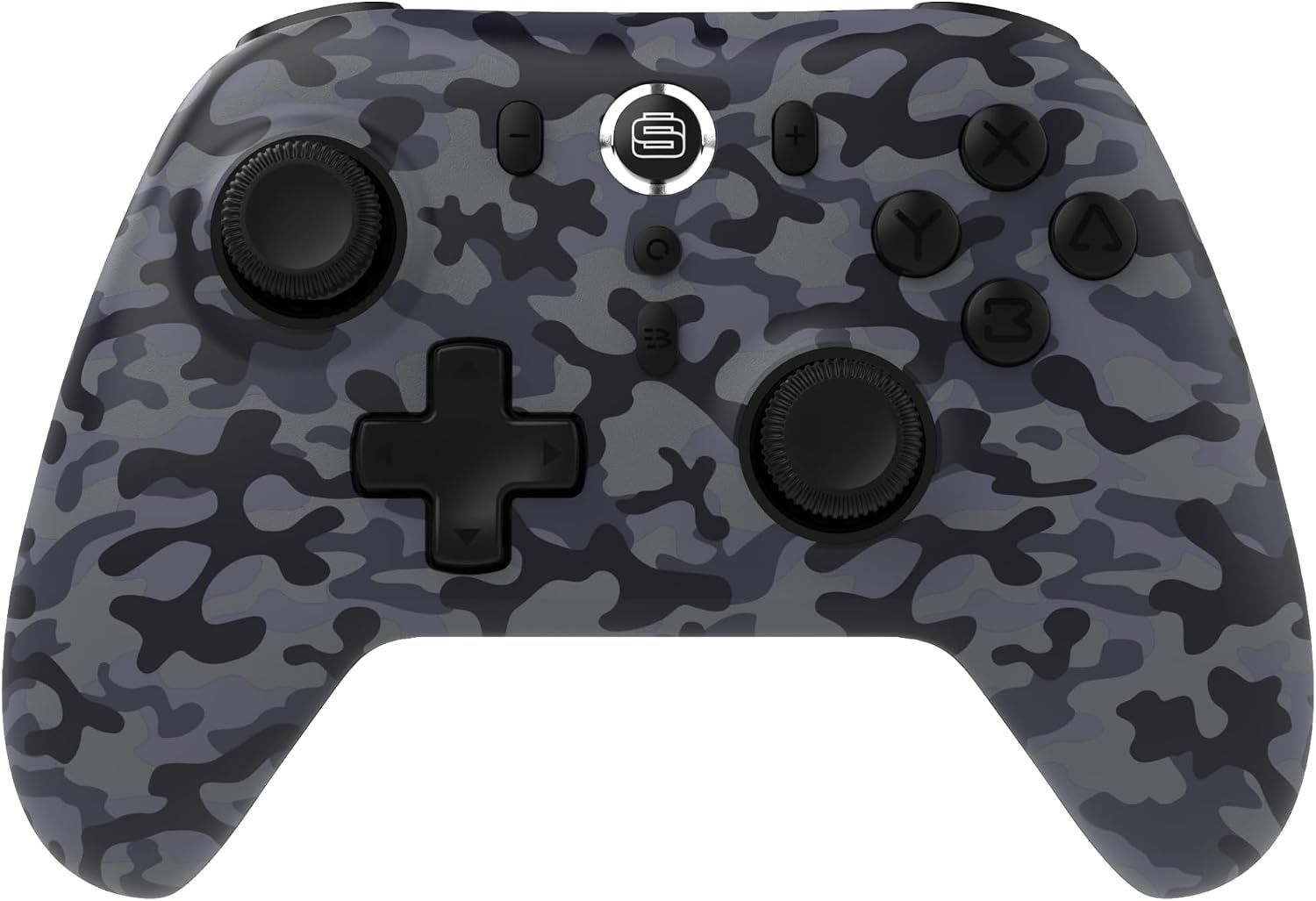 Surge Wireless Pro Controller for Nintendo Switch 2 - Multi-Platform Bluetooth Controller w/ Hall Effect Sticks & Triggers, Compatible with Nintendo Switch/Switch 2, PC, Android, & iOS devices (Grey Camo)