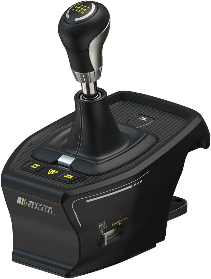 Turtle Beach VelocityOne Multi-Shift Sim Racing Shifter & Handbrake for Windows PC, Xbox Series X|S & Xbox One – 7-Gear + R H-Gate & Sequential Shifter, Handbrake, Hall-Effect Magnetic Sensors – Black