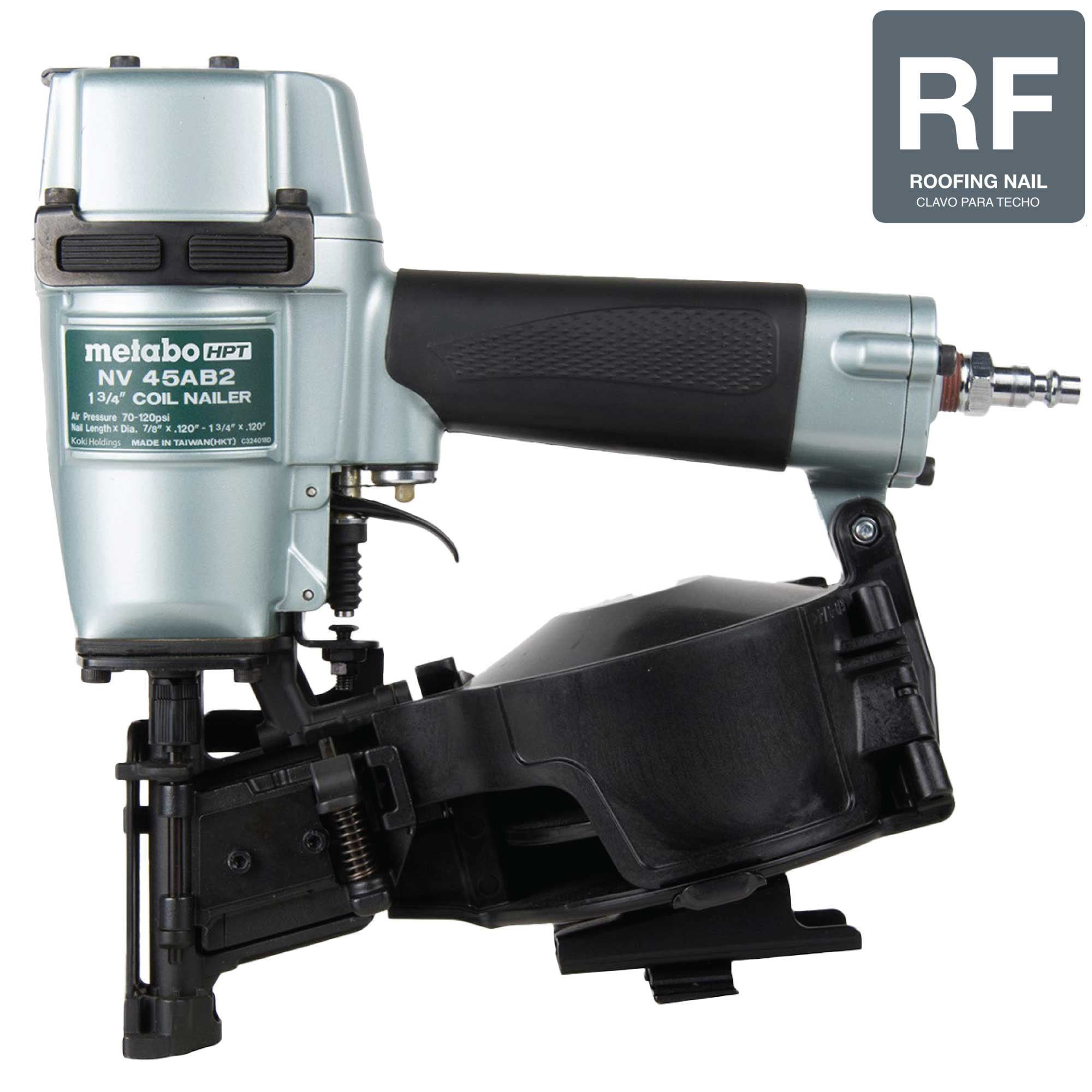 Metabo HPT 1-3/4-in 15 -Degree Pneumatic Coil Roofing Nailer