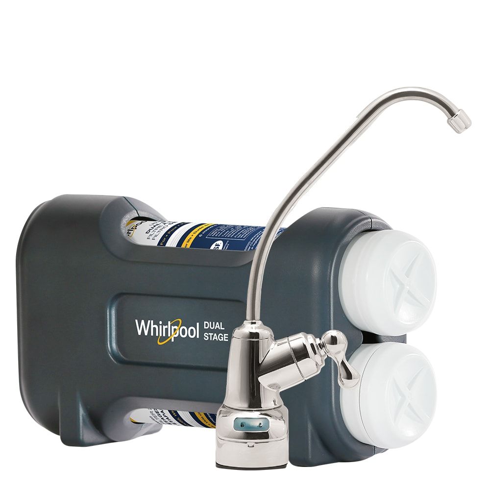 Whirlpool Dual-stage Carbon block Under Sink Water Filtration System with Designer Faucet