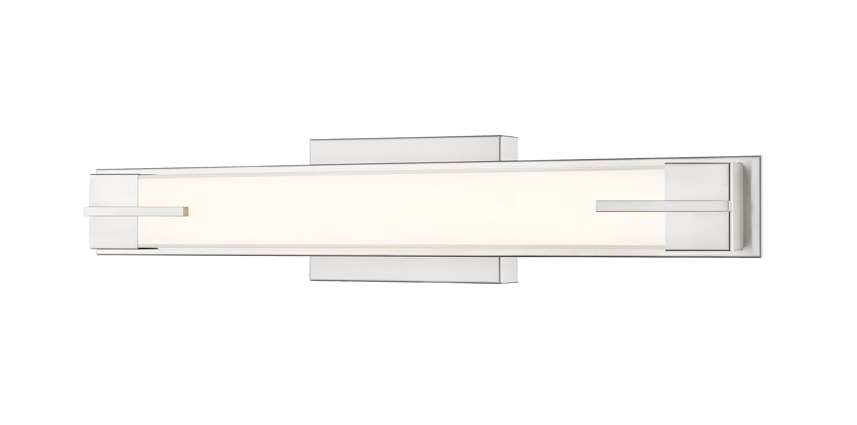 Z-Lite Chase 23-in 1 Light Brushed Nickel Integrated LED Industrial Bathroom Vanity light