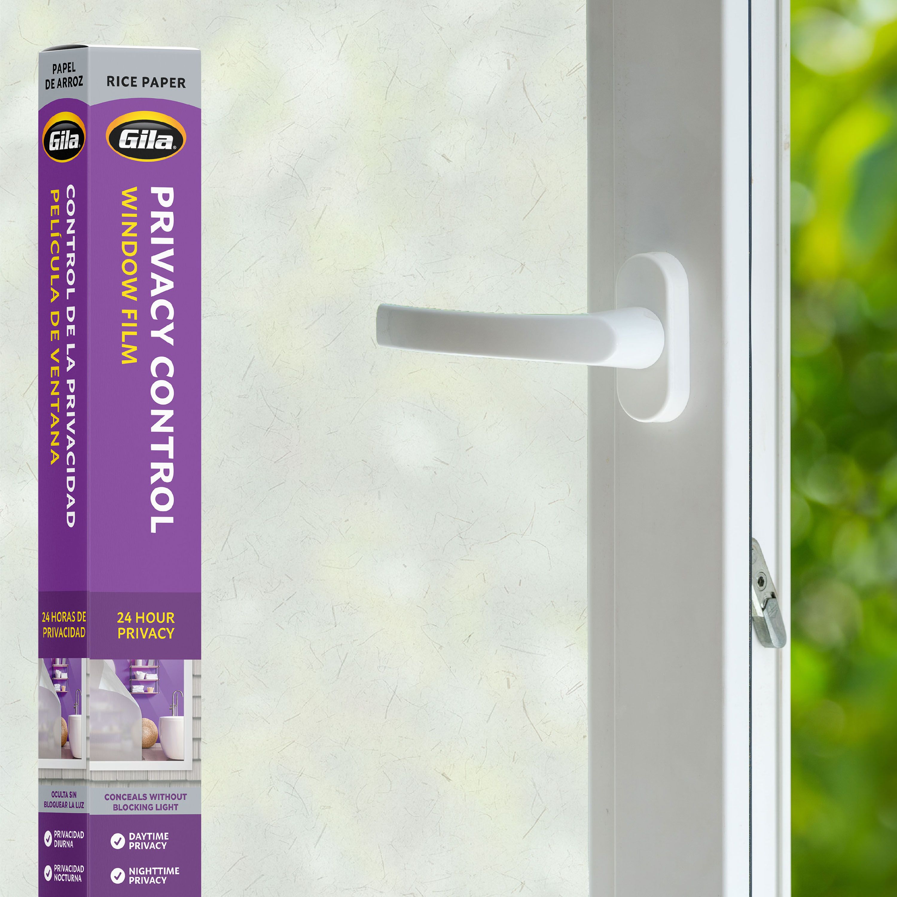GILA Rice Paper 36-in x 78-in Adhesive Privacy-control Window Film