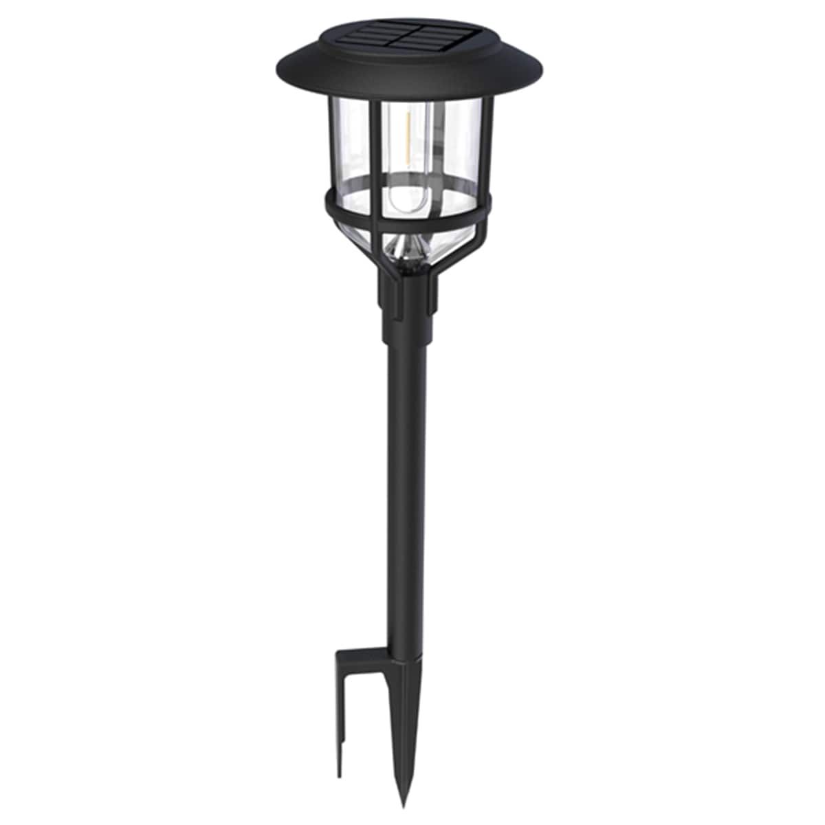 Harbor Breeze 15 -Lumens Black Solar LED Outdoor Path Light with Dusk-to-Dawn Sensor 3000-K