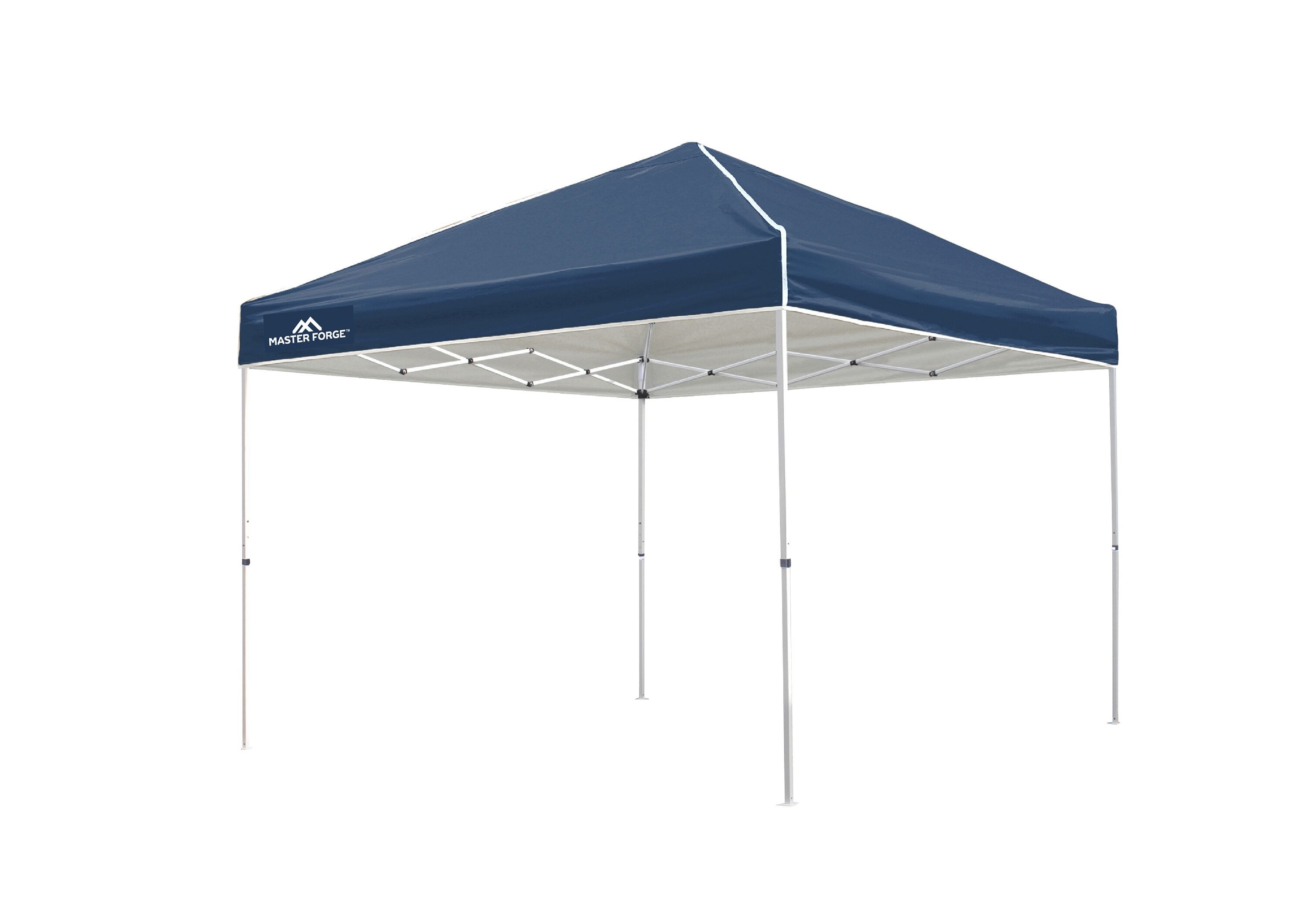 Master Forge 10-ft x 10-ft Square Blue Pop-up canopy