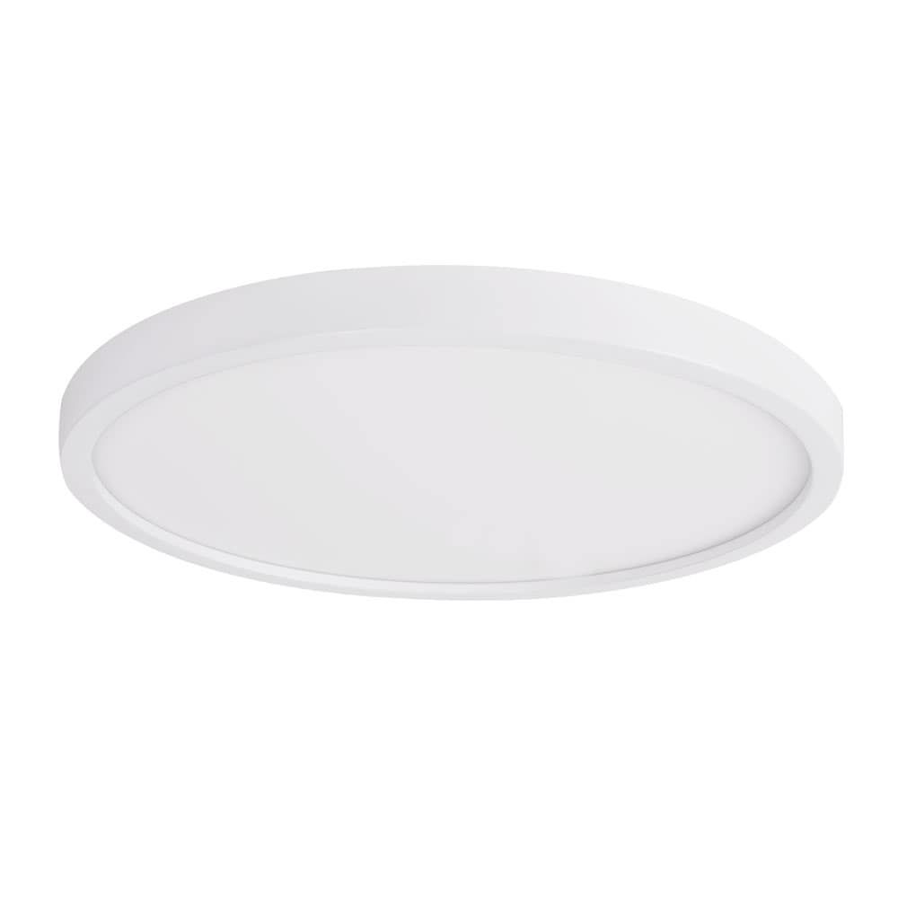 Project Source Adjustable Color Temperature 13-in White Indoor 1 -Light LED Flush Mount Light with Acrylic Shade