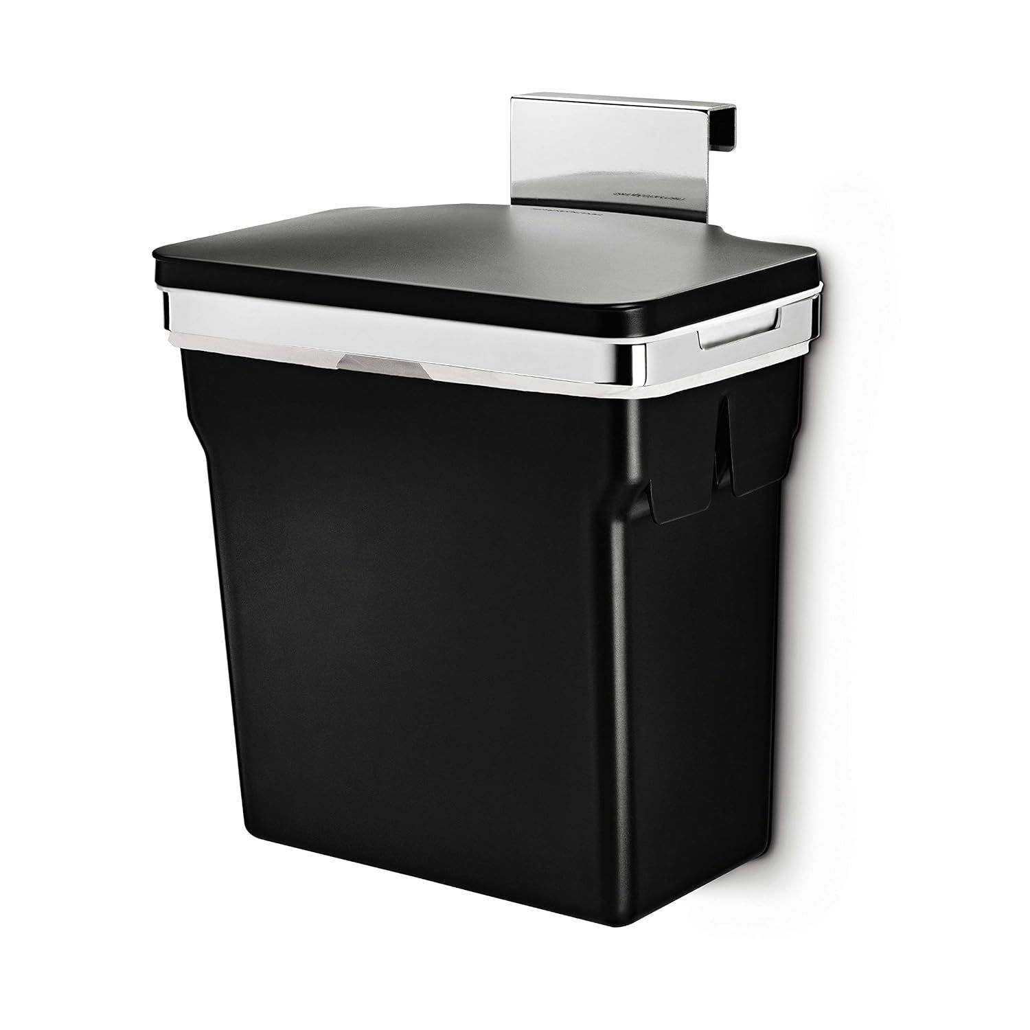 simplehuman 10 Liter / 2.6 Gallon In-Cabinet Trash Can, Heavy-Duty Steel Frame, Black