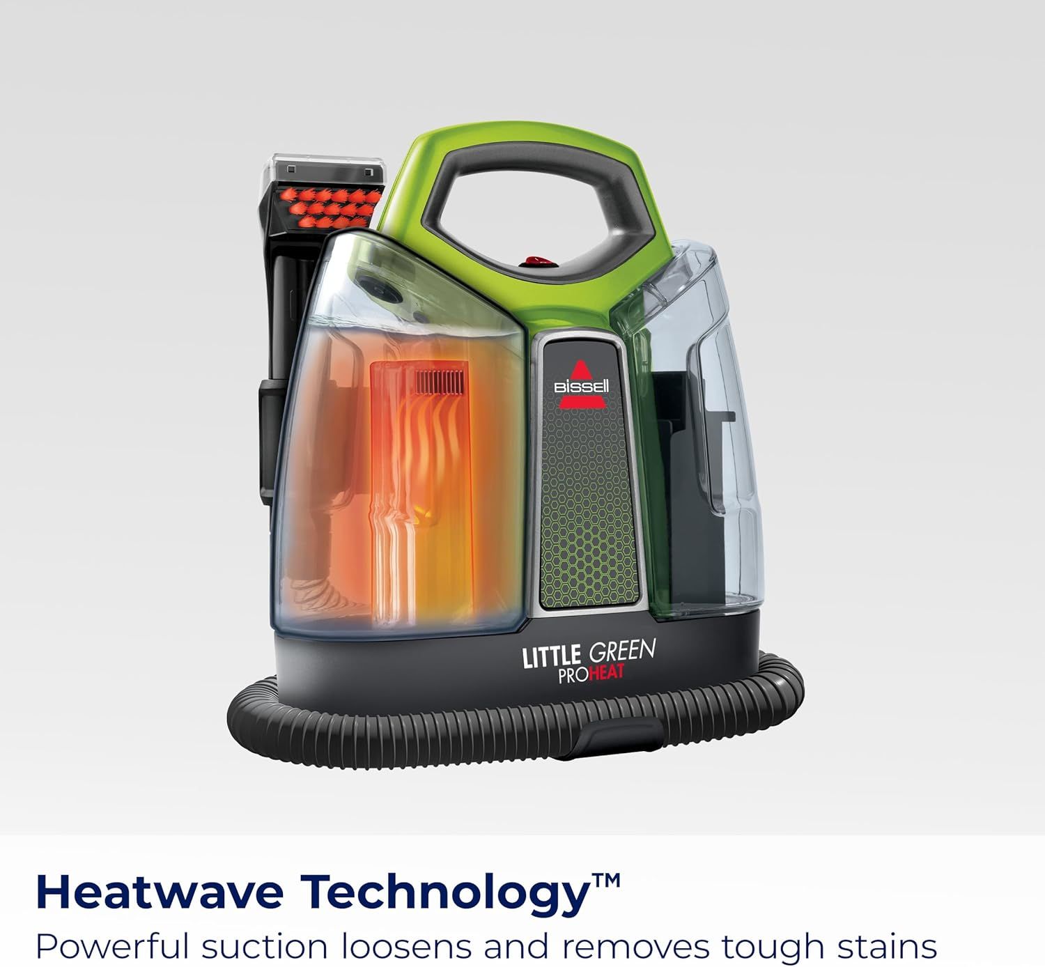 BISSELL Little Green ProHeat Portable Carpet & Upholstery Spot Cleaner with HydroRinse Self-Cleaning Tool, HeatWave Technology, OXY Formula Included, Car Detailer, 37oz Tank, 2513E