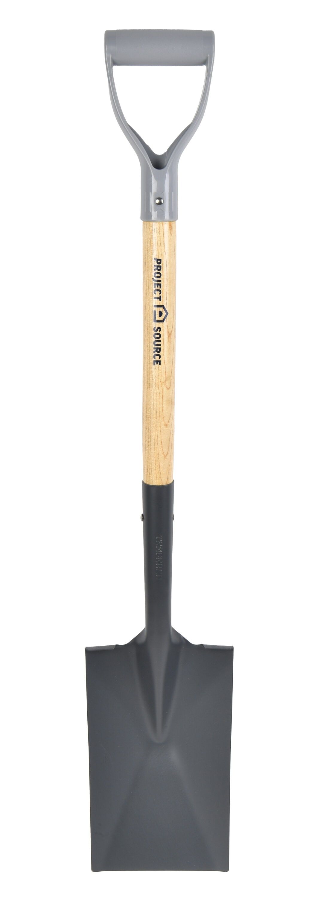 Project Source 20-in Wood D-Handle Garden spade