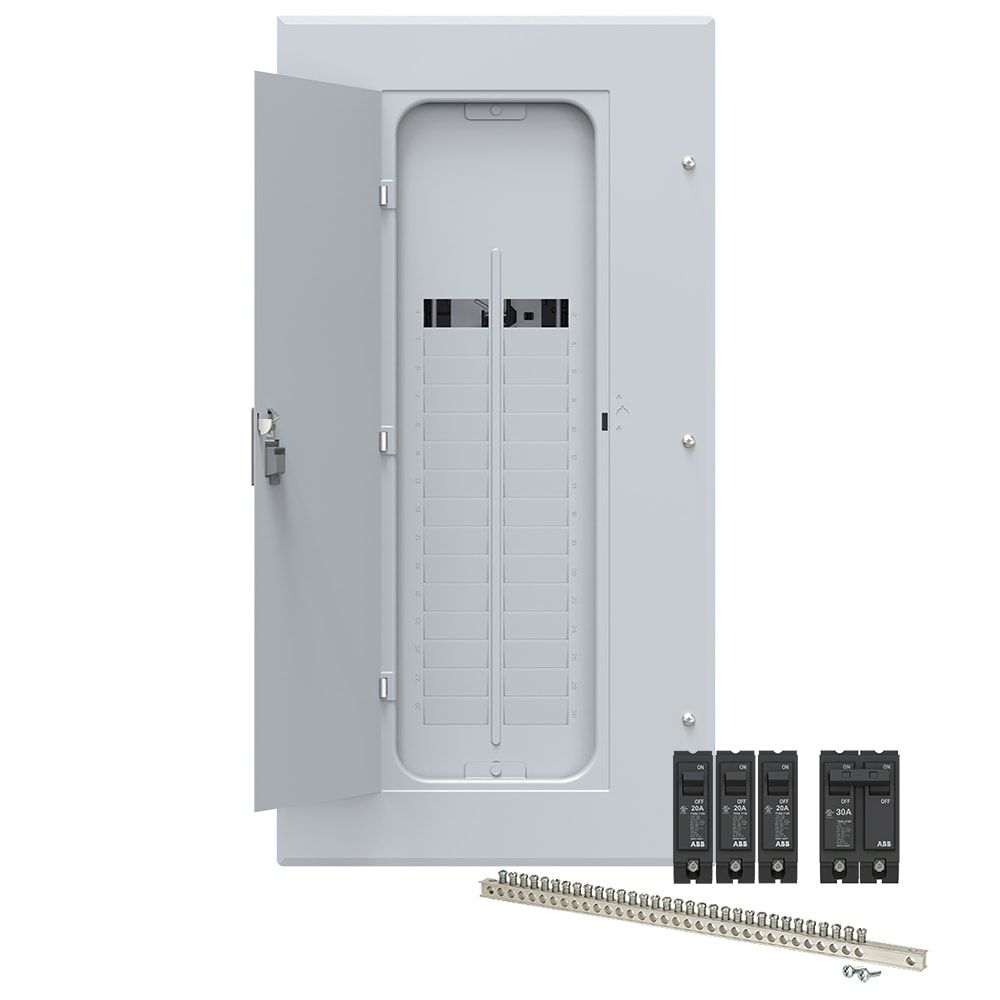 ABB ReliaHome P-Series 200 -Amp 30 -Spaces 60 -Circuit Indoor Main Lug Plug-On Neutral Load Center (Value Pack)